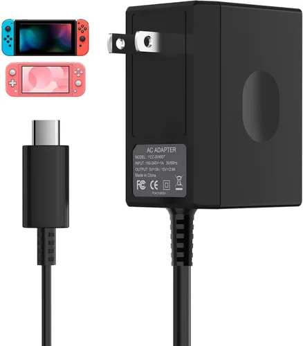 Cargador de interruptor para interruptor adaptador de CA para adaptador de corriente de interruptor cargador portátil de carga rápida de 15 V26 A
