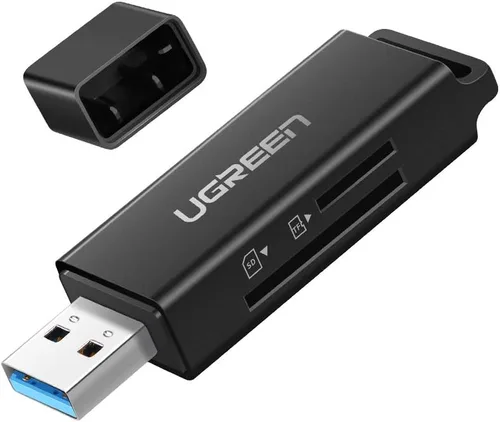 Vista 8 de UGREEN SD Card Reader - Portable USB 3.0 Dual Slot Flash Memory Card Adapter Hub for SDXC, SDHC, MMC, RS-MMC, TF, Micro SDXC, Micro SDHC UHS-I for