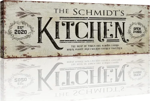 Vista 7 de Tailored Canvases Decoración artística de pared para cocina, lienzo rústico personalizado para el hogar, sala de estar, comedor, cocina de campo