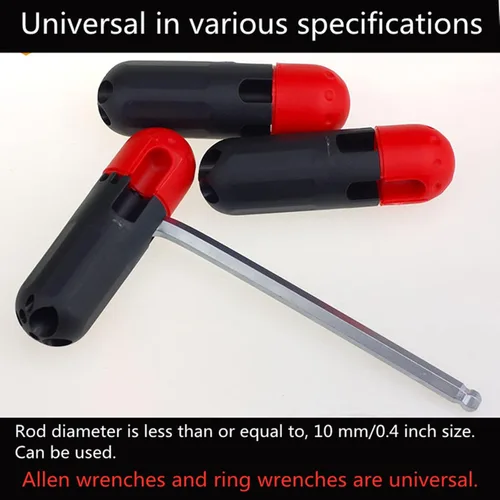 Vista 7 de skrnrhrery Barra de extensión de llave hexagonal, 6 piezas llave hexagonal interna manual mango auxiliar extensión de soporte de broca adaptar