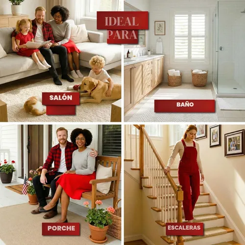 Vista 7 de XFasten Cinta adhesiva de doble cara para alfombras de área, 2 pulgadas x 30 yardas – Cinta antideslizante resistente para alfombras, funciona como