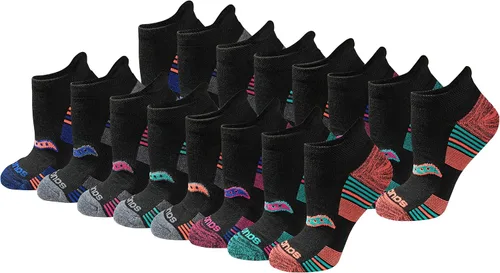 Saucony - Calcetines deportivos de rendimiento con tirador en el talón para mujer (8 y 16 pares)