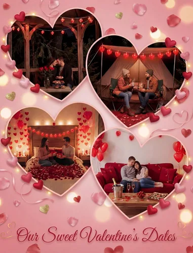 Vista 8 de Guirnalda de luces de corazón de 8.5 pies, luces de decoración del día de San Valentín con 10 luces de corazón rojas, tira de luces