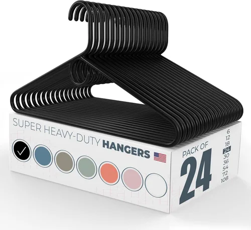 Vista 84 de Perchas Neaties de plástico muy duro, perchas de plástico para la ropa, ideales para el uso diario, perchas estándar para la ropa, hechas en EE.UU.