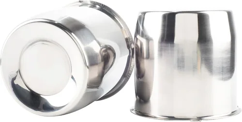 Vista 18 de 2 Piezas Tapas Centrales de Rueda de Remolque de Acero Inoxidable de 3.19 pulgadas Push Through Diámetro de 3.19 pulgadas, Tapa de Cubo de 3.6