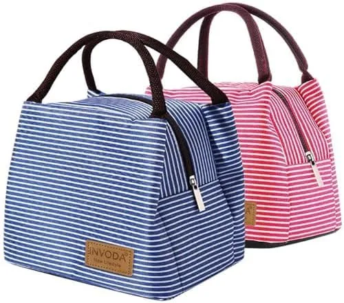 2 bolsas de almuerzo reutilizables para el almuerzo, bolsas portátiles para el almuerzo, bolsa térmica para almuerzo, bolsa de almuerzo aislada para
