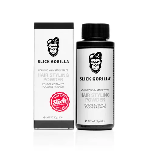 Polvo de peinado Slick Gorilla para hombre 0.70 oz (20ml), polvo texturizante, acabado mate, 24 horas de duración todo el día, añade volumen y