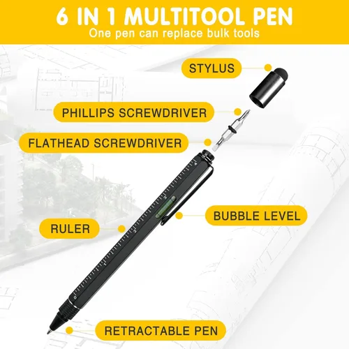 Vista 2 de Weright Regalos del día de San Valentín para él, novio, marido, hombres, bolígrafo multiherramienta, herramientas geniales para hombres