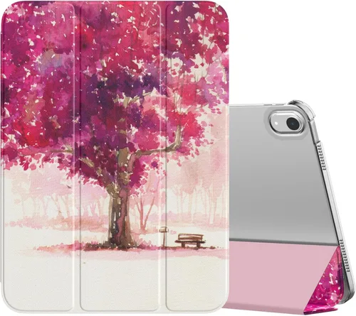 Vista 45 de MoKo Funda para iPad (A16) de 11ª generación de 11 pulgadas 2025, funda para iPad de 10.9 pulgadas 2022, carcasa trasera translúcida de Plateado