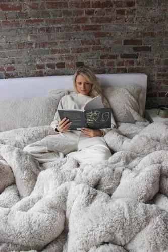 Vista 5 de Byourbed Coma Inducer - Edredón tamaño matrimonial de gran tamaño, el peluche original, color arena blanca