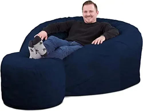 Vista 20 de ULTIMATE SACK Sillón tipo puf de 5 pies, puf de gran tamaño para adultos, cómodo sillón tipo puf, sofá tipo puf para tumbarse, sofá tipo puf