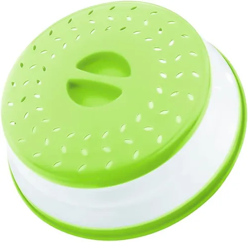 Vista 17 de Cubierta plegable para salpicaduras de microondas para alimentos con alfombrillas de silicona, 10.5 pulgadas, apta para lavavajillas, cubierta