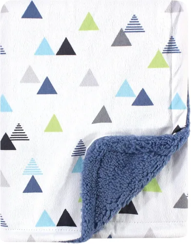 Hudson Baby Manta unisex de felpa de visón y sherpa para bebé, abstracta, talla única