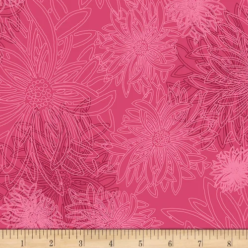 Vista 6 de Art Gallery Fabrics Galería de Arte Elementos Florales Tela Haze Azul Aqua