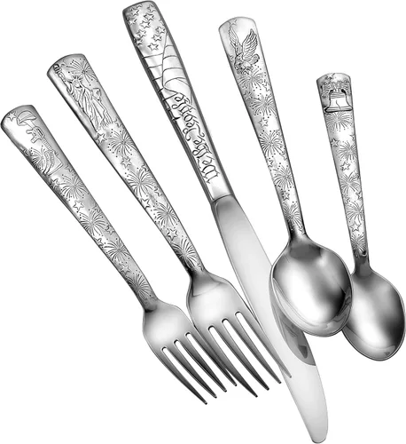 Vista 7 de Liberty Tabletop Liberty - Juego de cubiertos (20 piezas, para 4 unidades, fabricado en Estados Unidos)