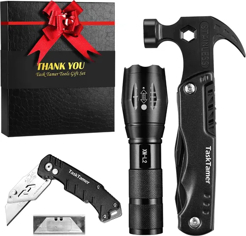 Vista 12 de Juego de múltiples herramientas de regalos para padre, juego de regalos para papá, multiherramientas con martillo múltiple, cuchillo utilitario