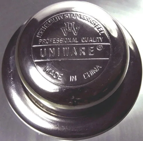 Vista 6 de Uniware Caldero de aluminio de calibre pesado con tapa de aluminio, plata (6.7 QT)