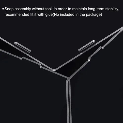 Vista 6 de MECCANIXITY Estuche transparente, caja de acrílico para ensamblar caja transparente a prueba de polvo de 3.9 x 3.9 x 7.9 pulgadas