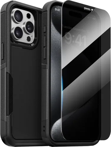 Vista 92 de Diaclara Funda diseñada para iPhone 13 Pro Max, [con protector de pantalla de privacidad] [antiespía] [protección contra caídas de grado militar]