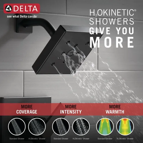 Vista 4 de Delta Faucet Ara - Kit de moldura desviadora de mango de ducha de 3 ajustes, kit de moldura de válvula desviadora cromada, desviador de ducha de 3