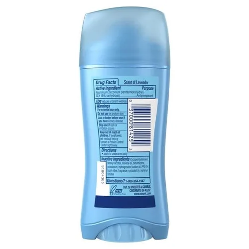 Vista 4 de Secret Antitranspirante y desodorante invisible, lavanda limpia, 2.6 onzas (paquete de 4)