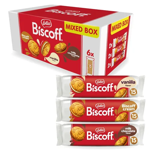 Vista 7 de Lotus Biscoff Sandwich Cookies, Biscoff Cream, 22 galletas por paquete, 7.76 onzas