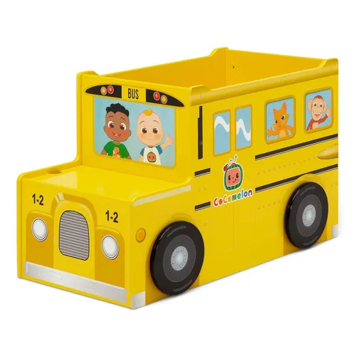 Vista 10 de Delta Children CoComelon - Caja de juguetes para autobús escolar, certificado Greenguard Gold