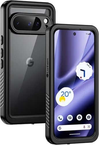 Lanhiem Pixel 10 Pro XL - Funda impermeable IP68 a prueba de polvo con protector de pantalla integrado, resistente a prueba de golpes, funda Negro