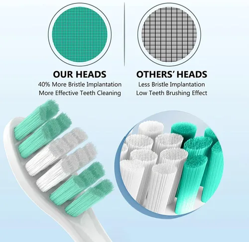 Vista 5 de Paquete de 6 cabezales de repuesto para cepillos de dientes Philips Sonicare, cabezal de cepillo de repuesto Phillips Sonicare, cabezales de cepillo