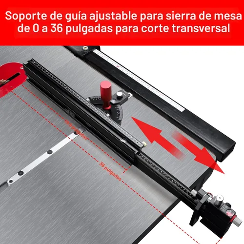 Vista 4 de GOINGMAKE Calibre de inglete para sierra de mesa con parada de volteo microajustable y valla extensible y parada de ángulo rápido para sierra