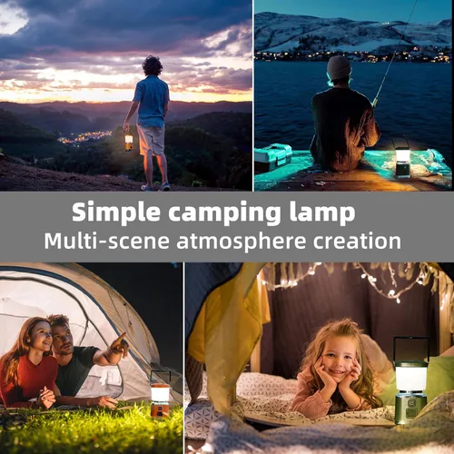 Vista 6 de Allspark Linterna LED recargable para campamento, 1000 lúmenes, 4 modos de luz, luces magnéticas para camping, linterna portátil brillante, luces