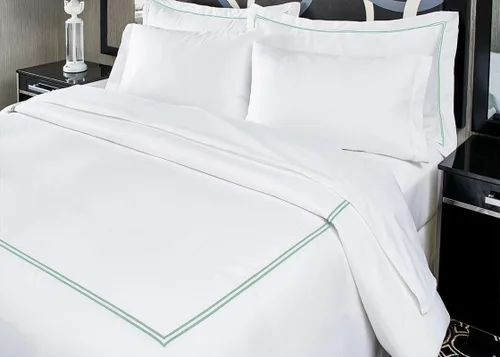 Vista 99 de BedDecor Lujoso juego de funda de edredón de algodón egipcio de 400 hilos, 1 pieza con hermoso bordado de 2 rayas