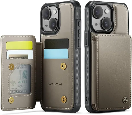 Vista 21 de Vinich Funda tipo cartera para iPhone 11 con soporte para tarjetas, bloqueo RFID, ranuras de crédito, función atril, a prueba de golpes, para Negro