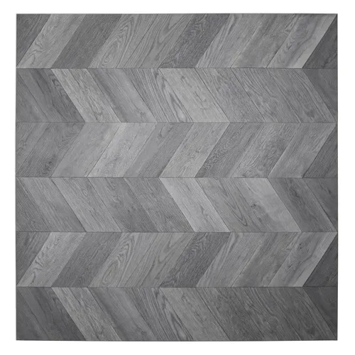 Vista 3 de Lucida Surfaces Tablones de vinilo de lujo Suelo entrelazado Chevron para instalación de bricolaje 4 tablones de aspecto de madera MaxCore Deco