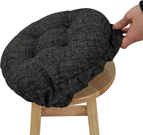 SINOSSO Cojín moderno para taburete de bar de diámetro 13, diseño de entretejido de moda, antideslizante, de silicona, redondo, funda de cojín