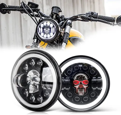 Beiguoo Faro LED redondo de 5 34 575 pulgadas faros LED para motocicleta compatible con Harley Harley Dyna Sportster Iron 883 Street Rod Street Bob