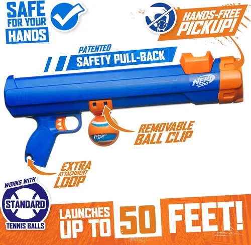 Vista 5 de Nerf Dog Lanzador de pelotas de tenis para perros, juguete para perros