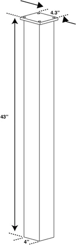 Vista 7 de Mail Boss 7125 Buzón de montaje en el suelo, poste blanco alpino