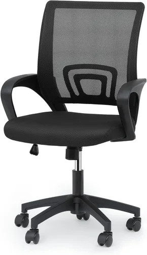 Vista 15 de Magshion Juego de 2 sillas ergonómicas de oficina, silla de escritorio de malla con respaldo medio, silla giratoria ajustable para computadora