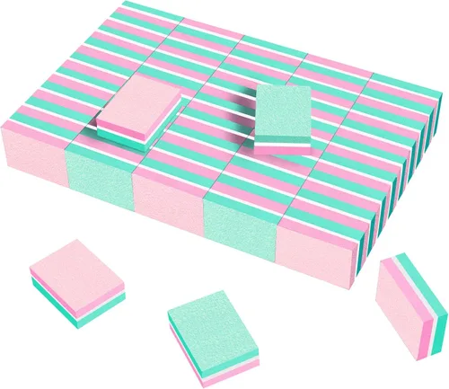 Vista 8 de CGBE Bloque de pulido, bloque de pulido de uñas de doble cara, esponja colorida, tiras de lijado, bloques de lima de uñas, herramientas de manicura