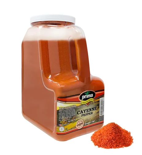 Prima Spice - Pimienta picante de cayena en polvo a granel 5 libras a 60.000 SHU, unidad de calor, sin gluten, pimienta roja molida natural, para