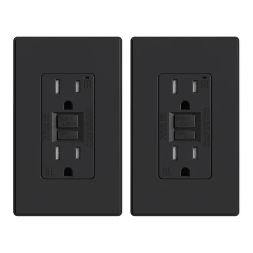 Vista 11 de ELEGRP Toma GFCI de 15 amperios, toma eléctrica GFI de autoprueba con diseño más delgado, receptáculo GFCI resistente a manipulaciones TR