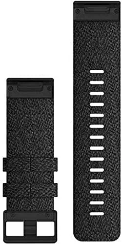 Vista 2 de Correa de reloj Garmin Quickfit, pulsera de titanio gris carbono ventilado