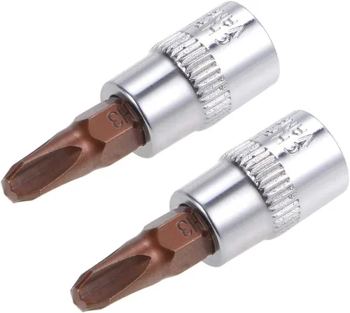 Vista 5 de uxcell 1/4" Drive x PH1 Phillips Bit Socket, S2 Brocas de acero, CR-V Sockets 1.496 in Longitud (solo para uso manual), 2 piezas