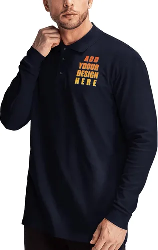 Vista 4 de Custom Polo Shirt for Men Customized Golf Shirts Design Your Own Personalized Tee Upf50+ Print Embroidered Text Photo Logo