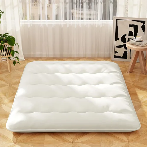 Vista 26 de Giantex Colchón de suelo japonés, colchón de futón de 4 pulgadas con funda lavable y bolsa de almacenamiento, colchón plegable enrollable
