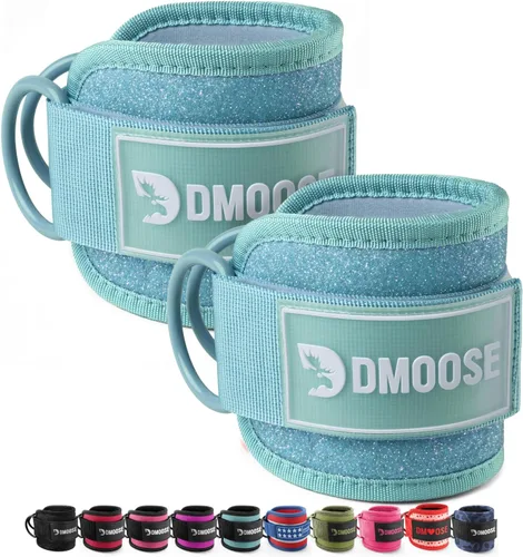 Vista 13 de DMoose Fitness Ankle Strap for Cable Machine - One Size Fit with Premium Padding Cuffs, Ankle Bands for Working Out, Booty Workouts, Leg Extension