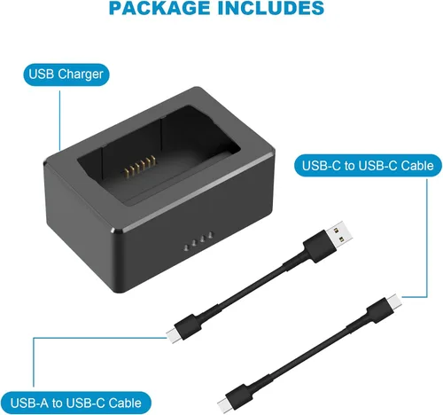 Vista 7 de Hanatora Battery USB Charger with PD/QC3.0 for DJI Mini 4/3 Pro,Mini 3 Drone, Charging Hub Accessories