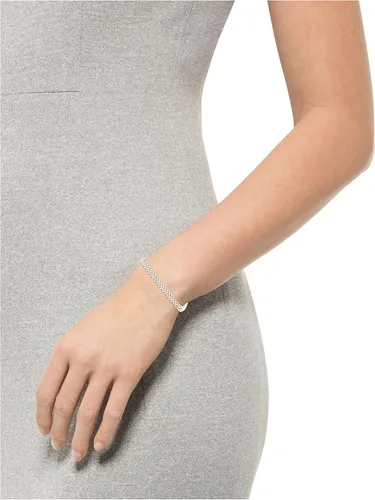 Vista 2 de Tienda Essentials Sterling Silver or Gold over Sterling Silver Mesh Chain Bracelet, 7" or 8