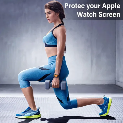 Vista 7 de Uyiton Protector de pantalla para Apple Watch Series 321 de 1.496 pulgadas, repuesto de grado militar, protector de pantalla de TPU para iWatch